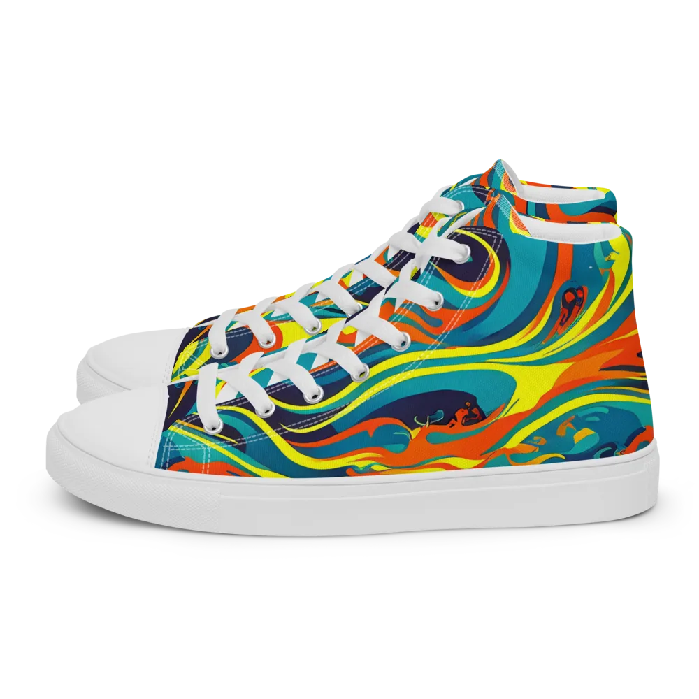 Mythic Maelstrom on Women's High Top Canvas Shoes — Left
