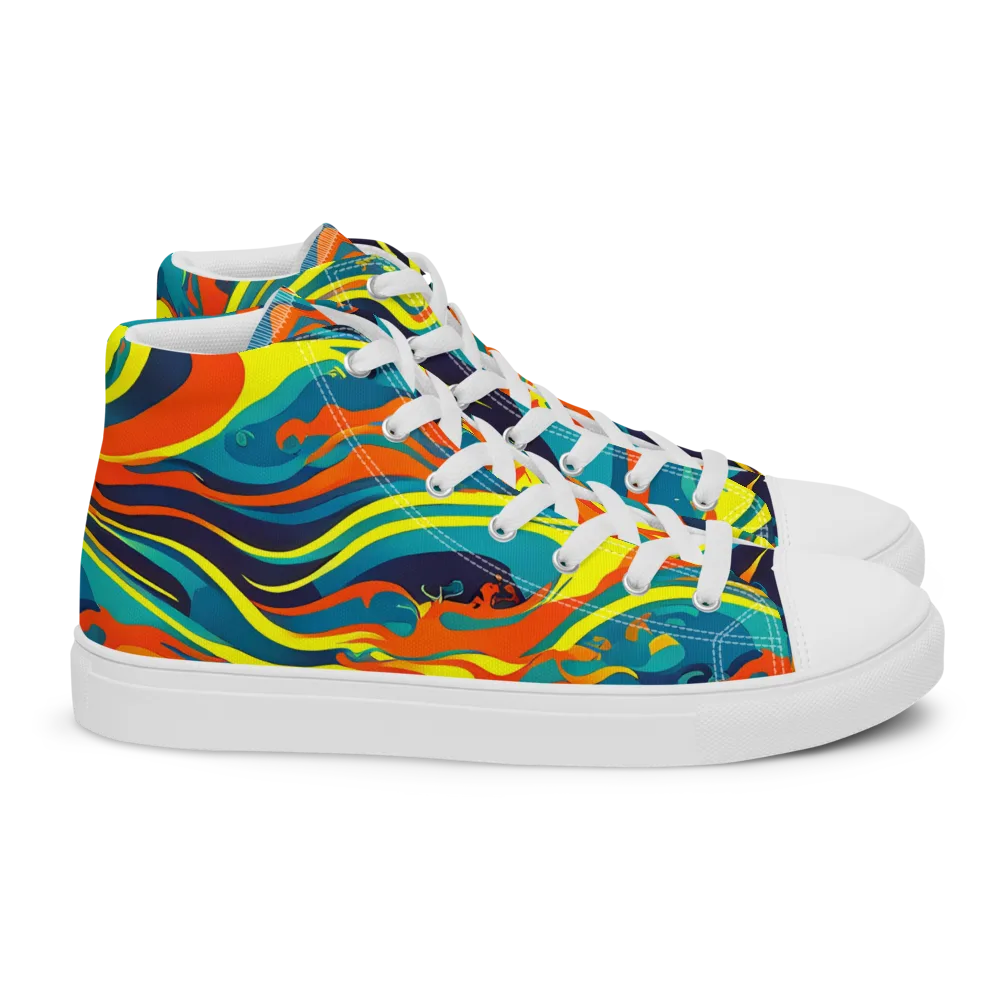 Mythic Maelstrom on Women's High Top Canvas Shoes — Right