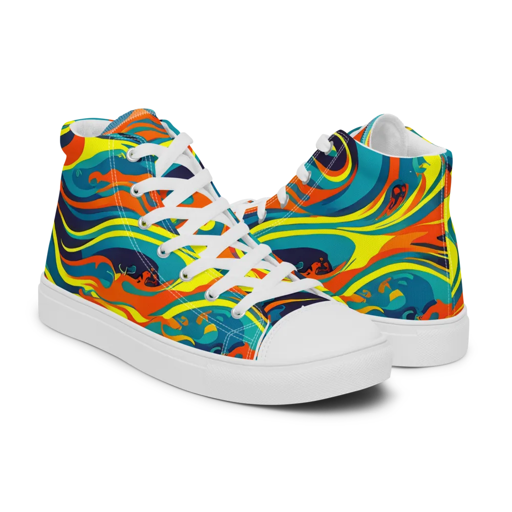 Mythic Maelstrom on Women's High Top Canvas Shoes — Right