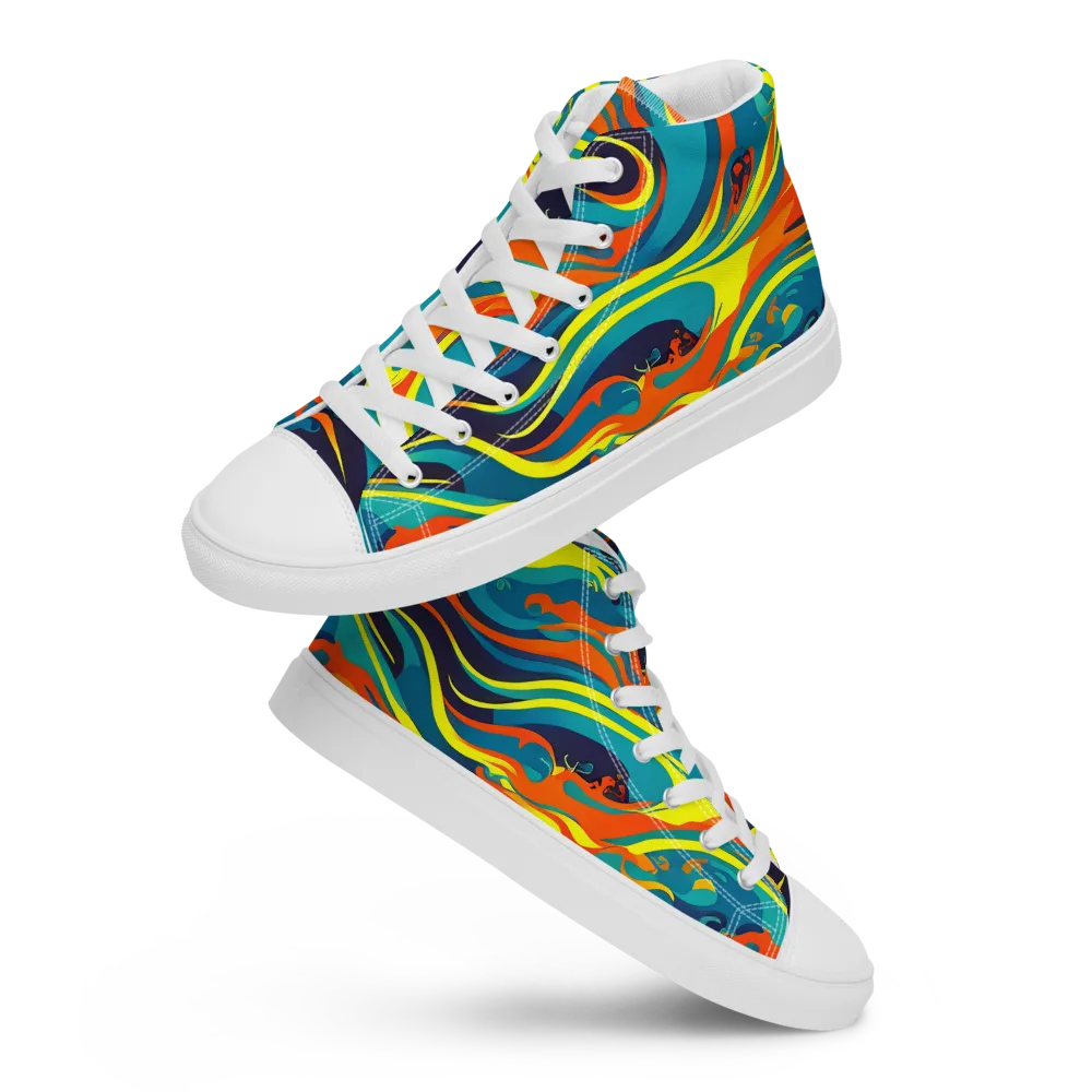 Mythic Maelstrom on Women's High Top Canvas Shoes — Front