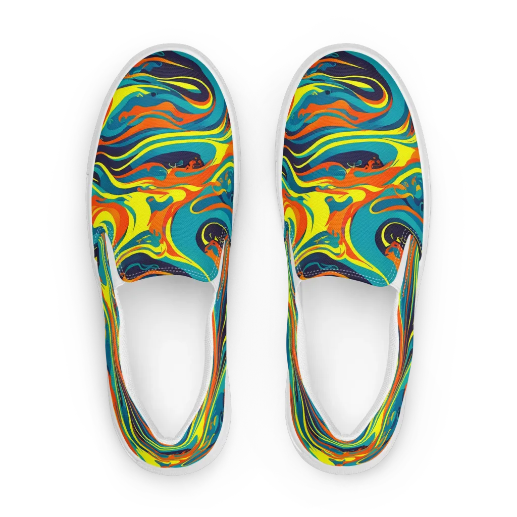 Mythic Maelstrom on Men's Slip-On Canvas Shoes — Front