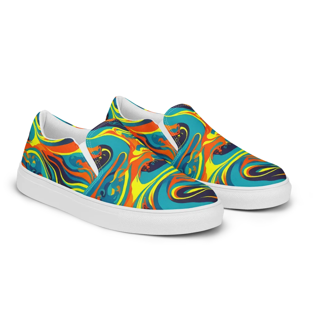 Mythic Maelstrom on Men's Slip-On Canvas Shoes — Right Front