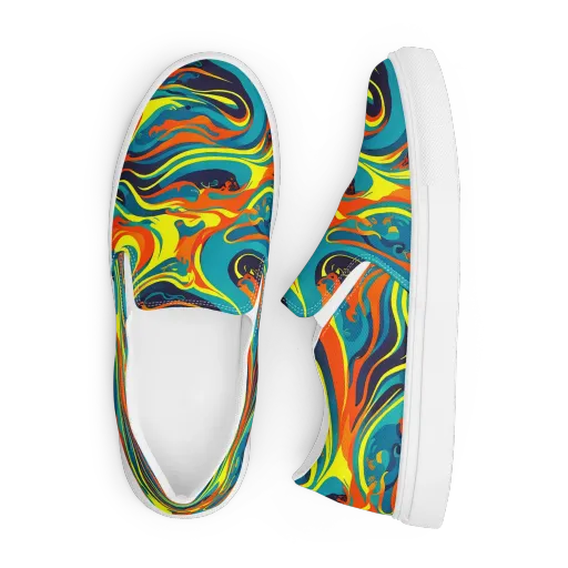 Mythic Maelstrom on a Men's Slip-On Canvas Shoes