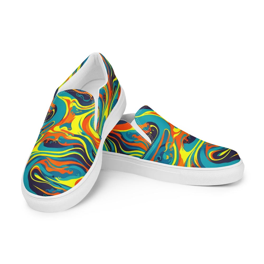Mythic Maelstrom on Women's Slip-On Canvas Shoes — Left Front