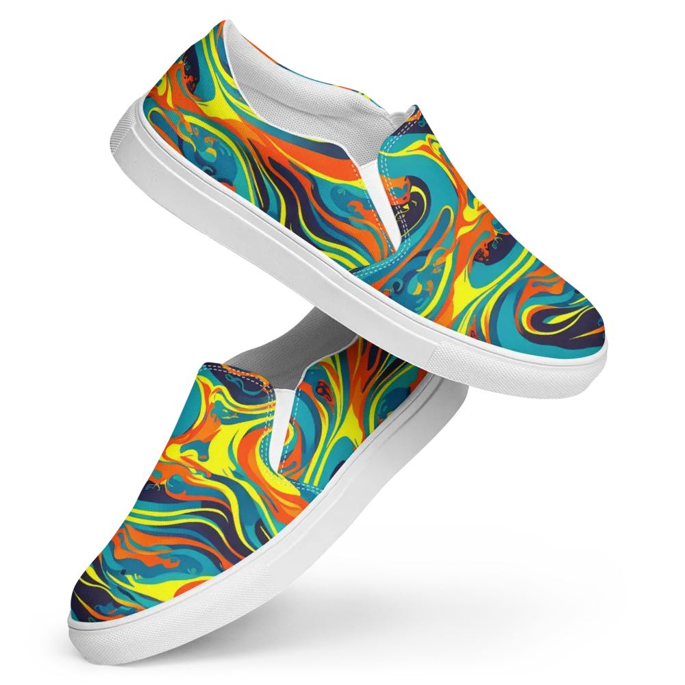 Mythic Maelstrom on Women's Slip-On Canvas Shoes — Front