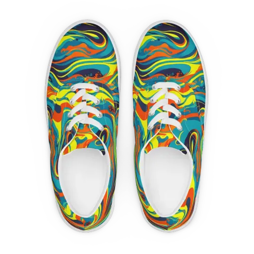 Mythic Maelstrom on a Men's Lace-Up Canvas Shoes