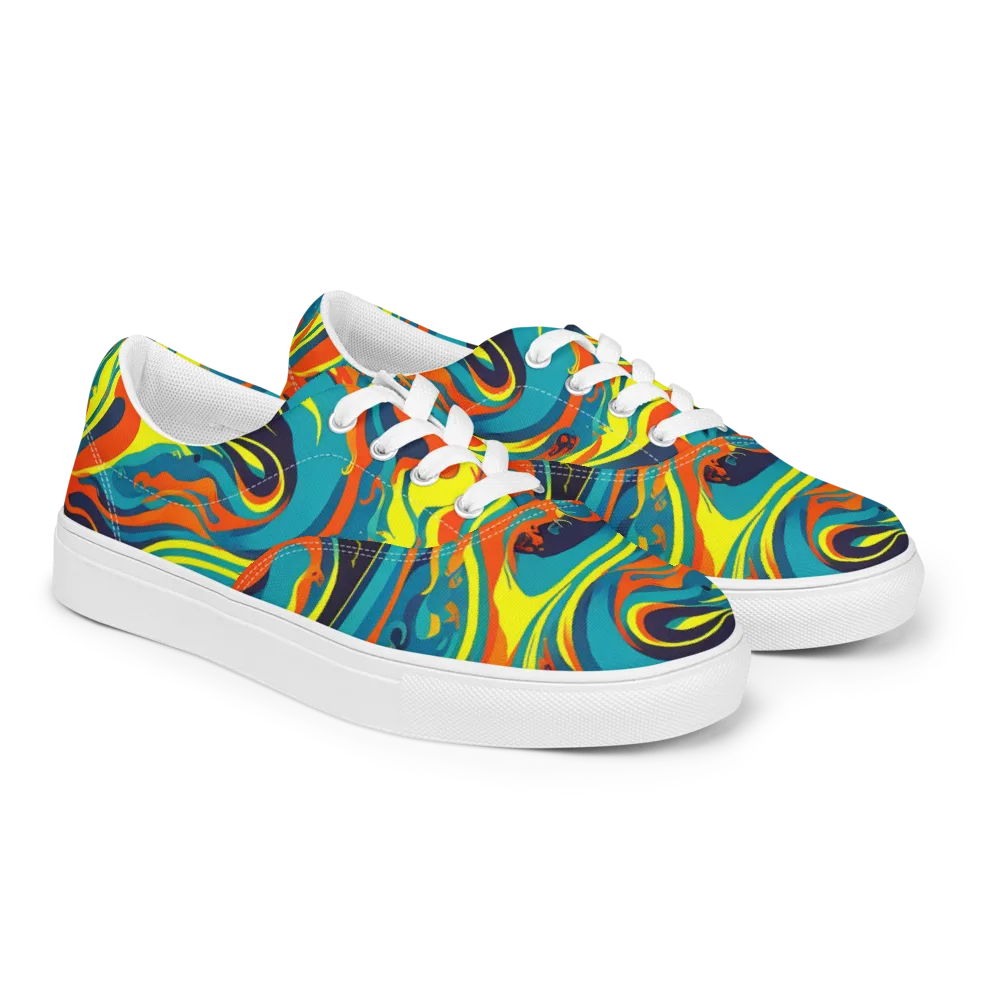 Mythic Maelstrom on Men's Lace-Up Canvas Shoes — Right Front