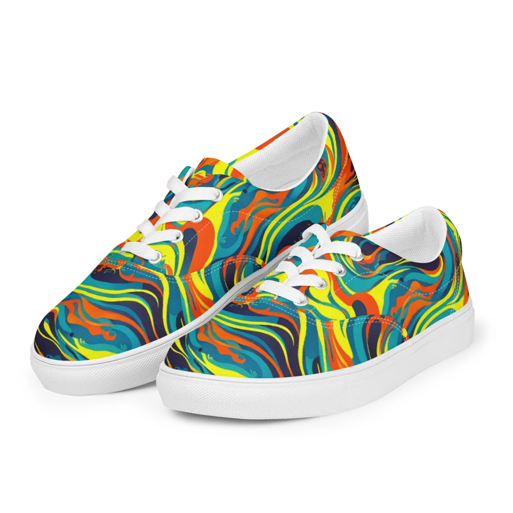 Mythic Maelstrom on Men's Lace-Up Canvas Shoes — Left Front