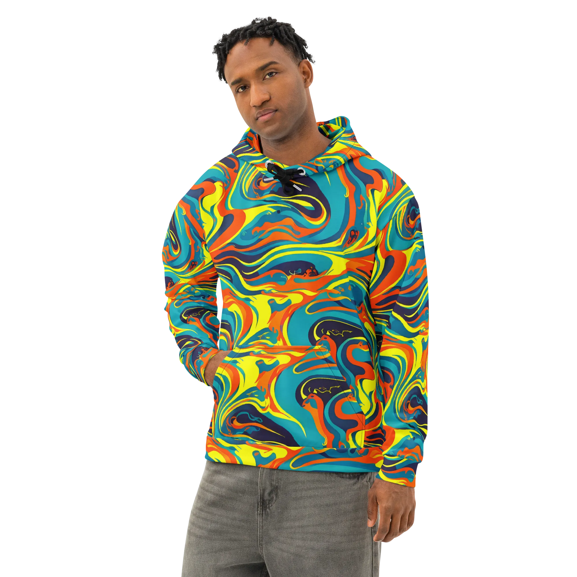 Mythic Maelstrom on Cotton Hoodie — Left Front