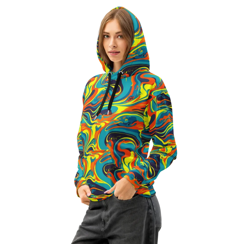 Mythic Maelstrom on Cotton Hoodie — Left Front