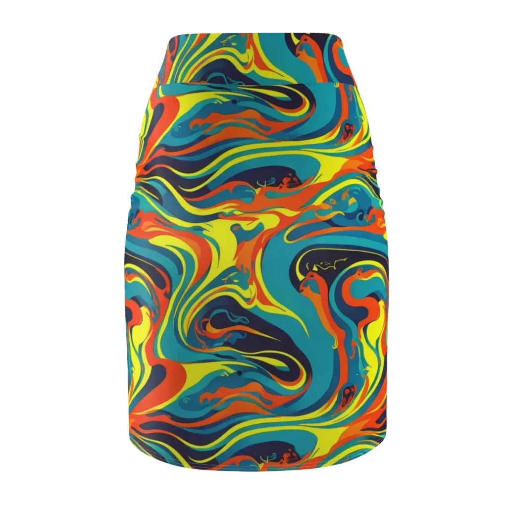 Mythic Maelstrom on Pencil Skirt — Back