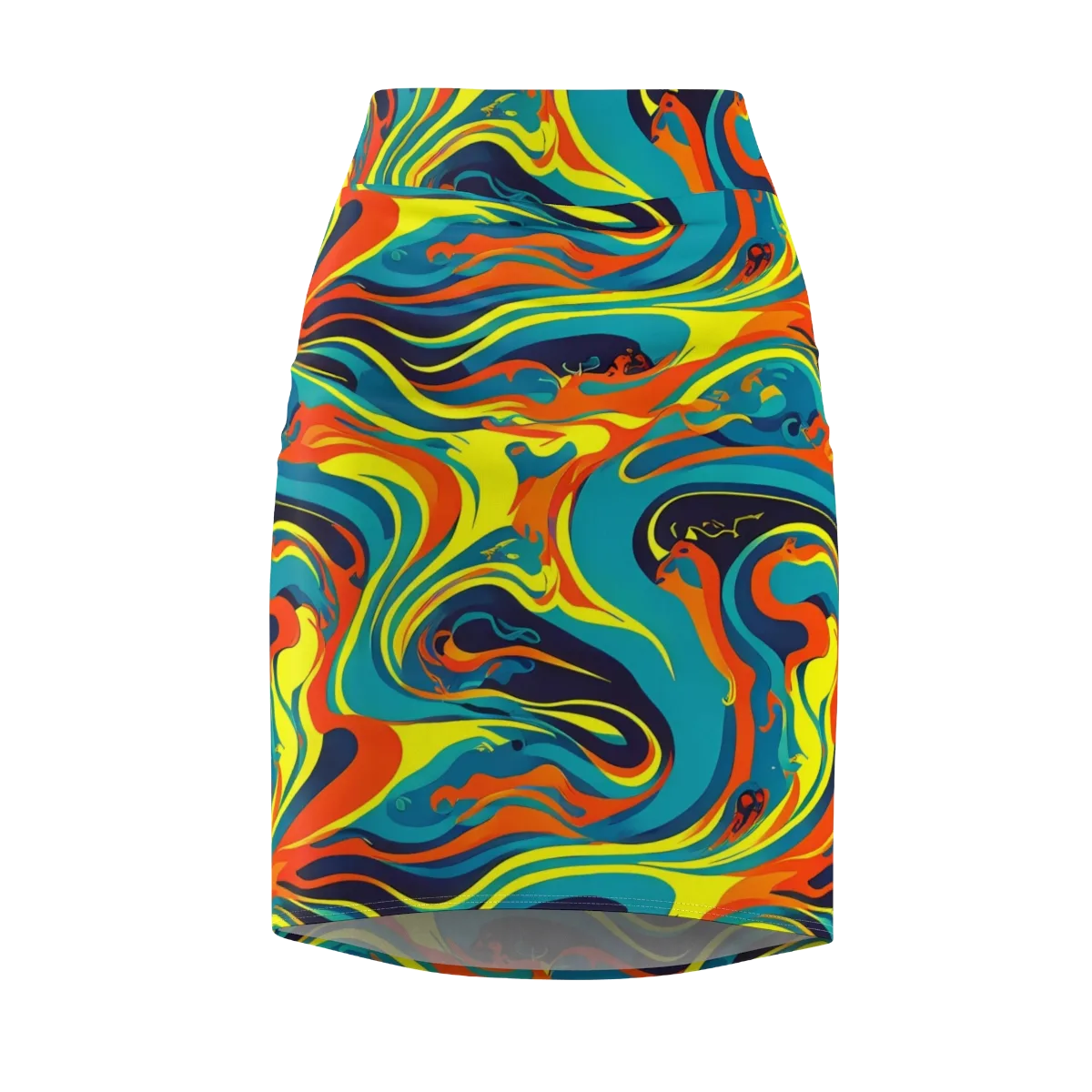 Mythic Maelstrom on Pencil Skirt — Front