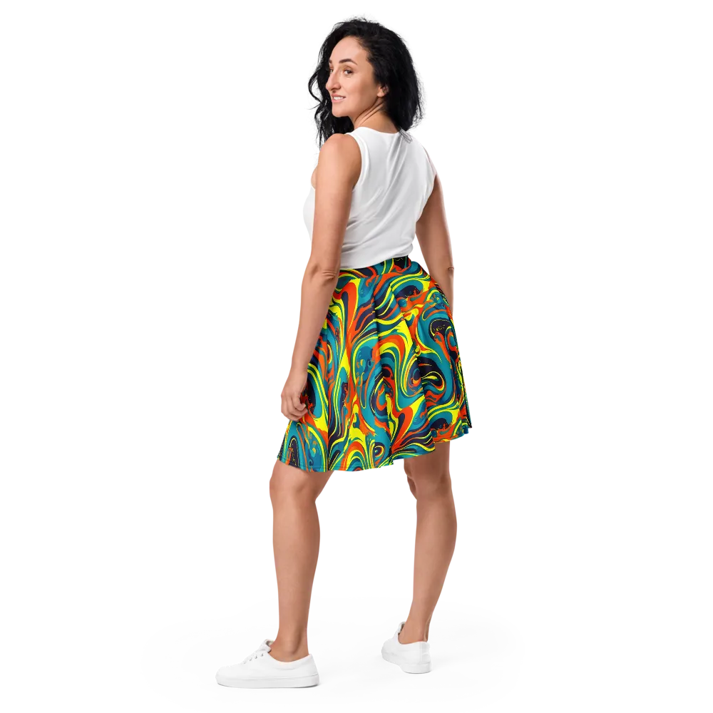 Mythic Maelstrom on Skater Skirt — Back