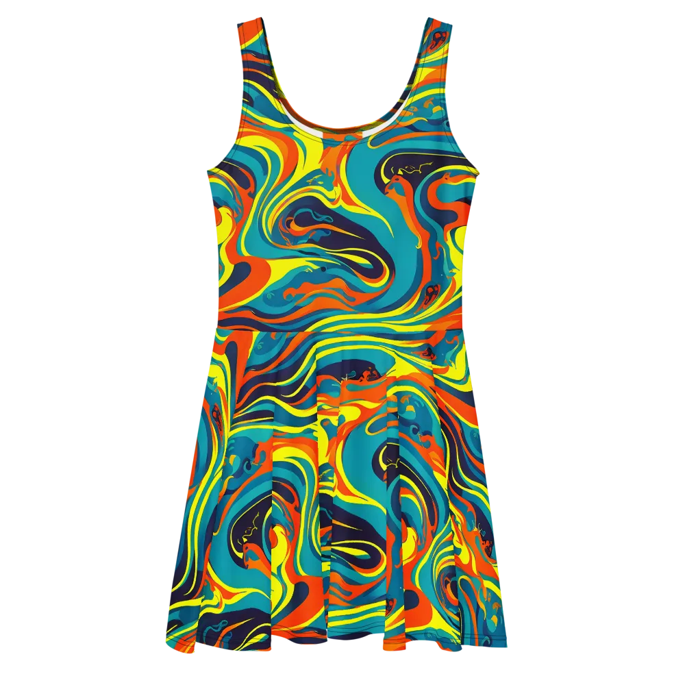 Mythic Maelstrom on Skater Dress — Front