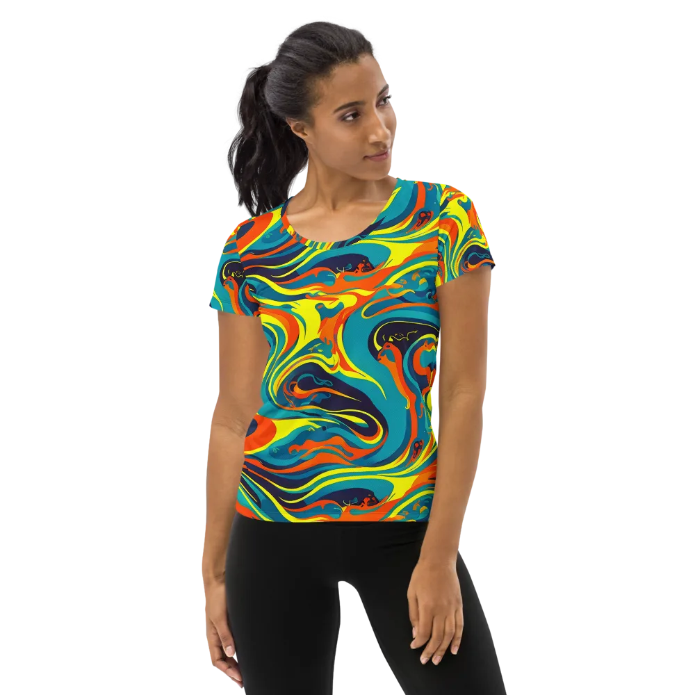 Mythic Maelstrom on Women's Athletic T-Shirt — Front