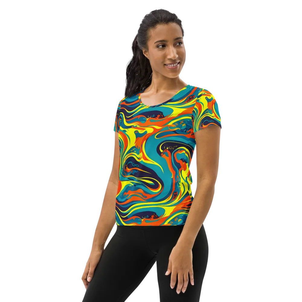 Mythic Maelstrom on Women's Athletic T-Shirt — Left