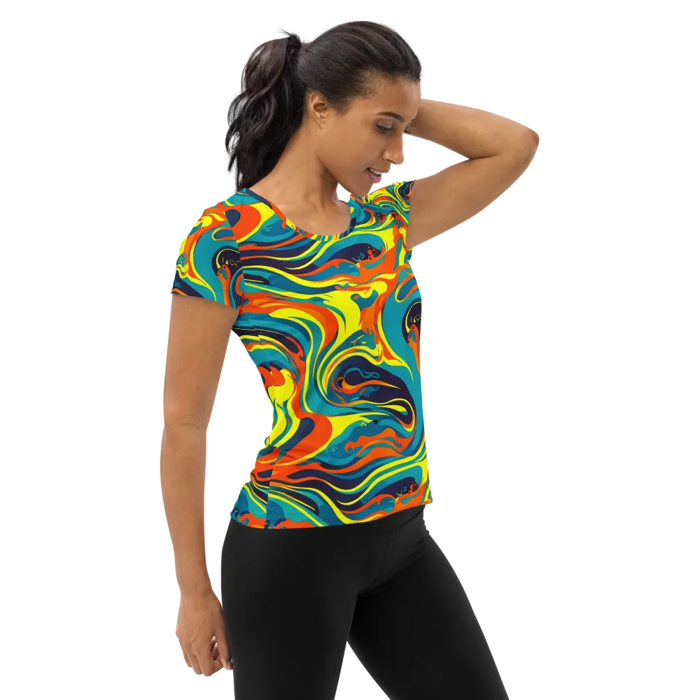Mythic Maelstrom on Women's Athletic T-Shirt — Right