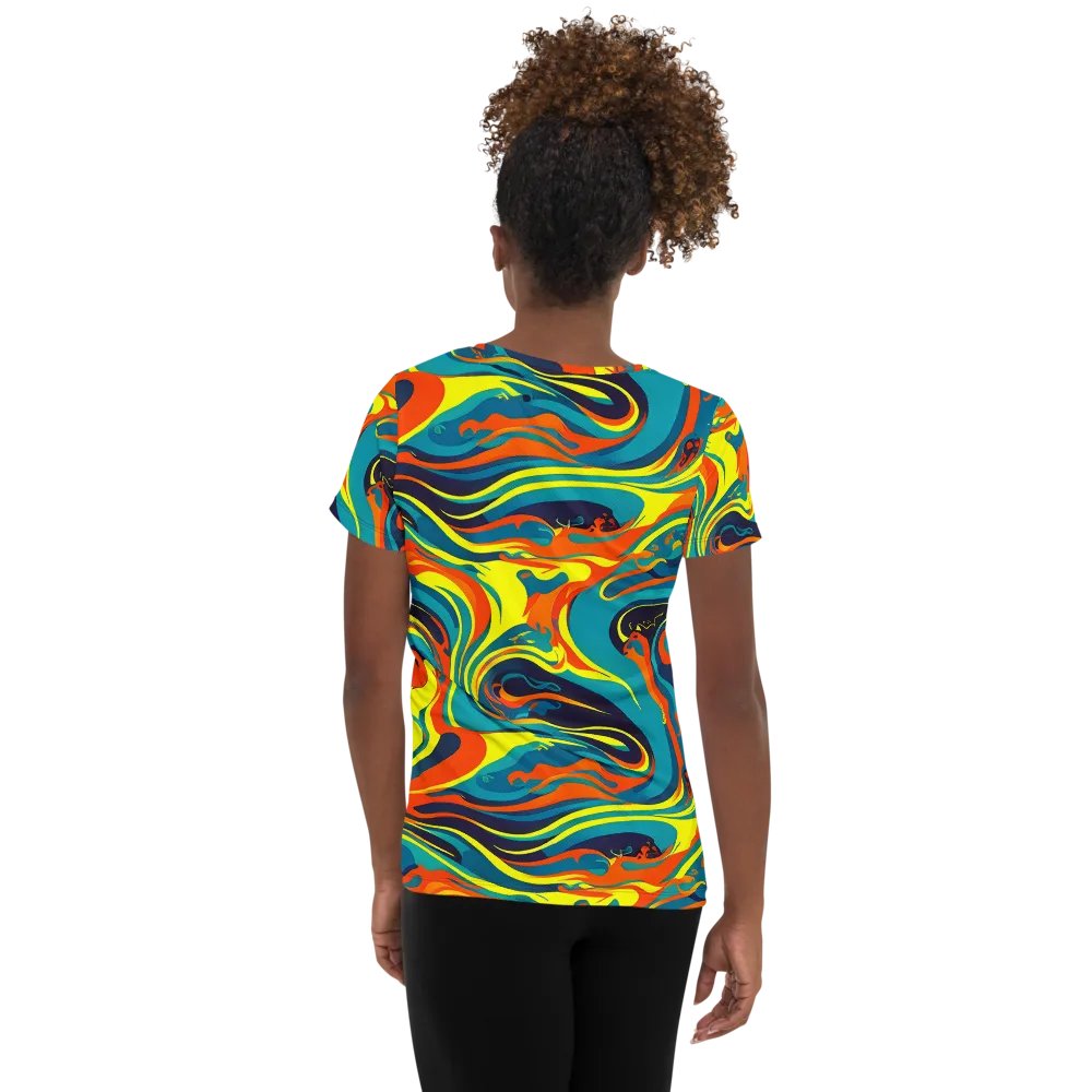 Mythic Maelstrom on Women's Athletic T-Shirt — Back