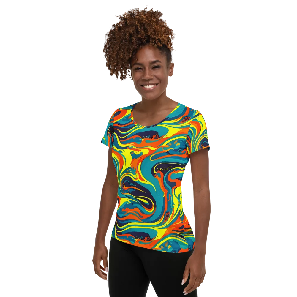 Mythic Maelstrom on Women's Athletic T-Shirt — Left