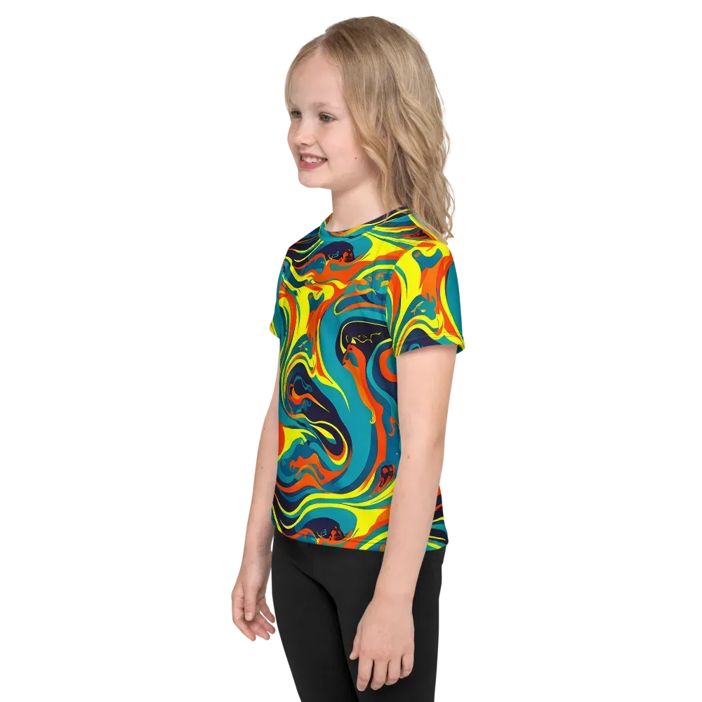 Mythic Maelstrom on Kids Crew Neck T-Shirt — Left