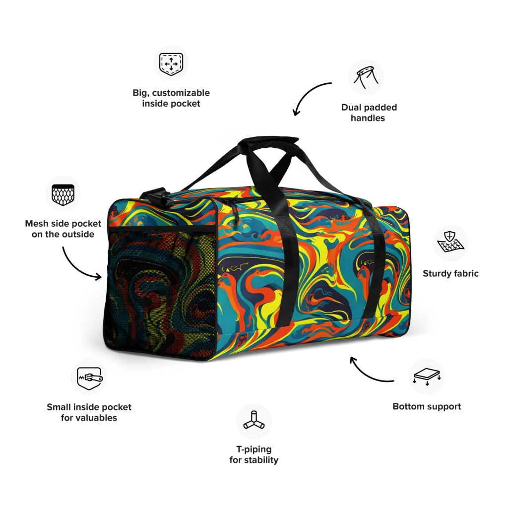 Mythic Maelstrom on Duffle Bag — Right Front