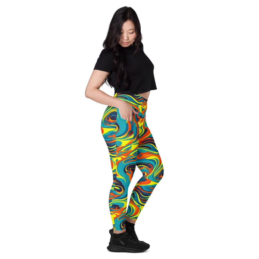 Mythic Maelstrom on Leggings with Pockets — Right
