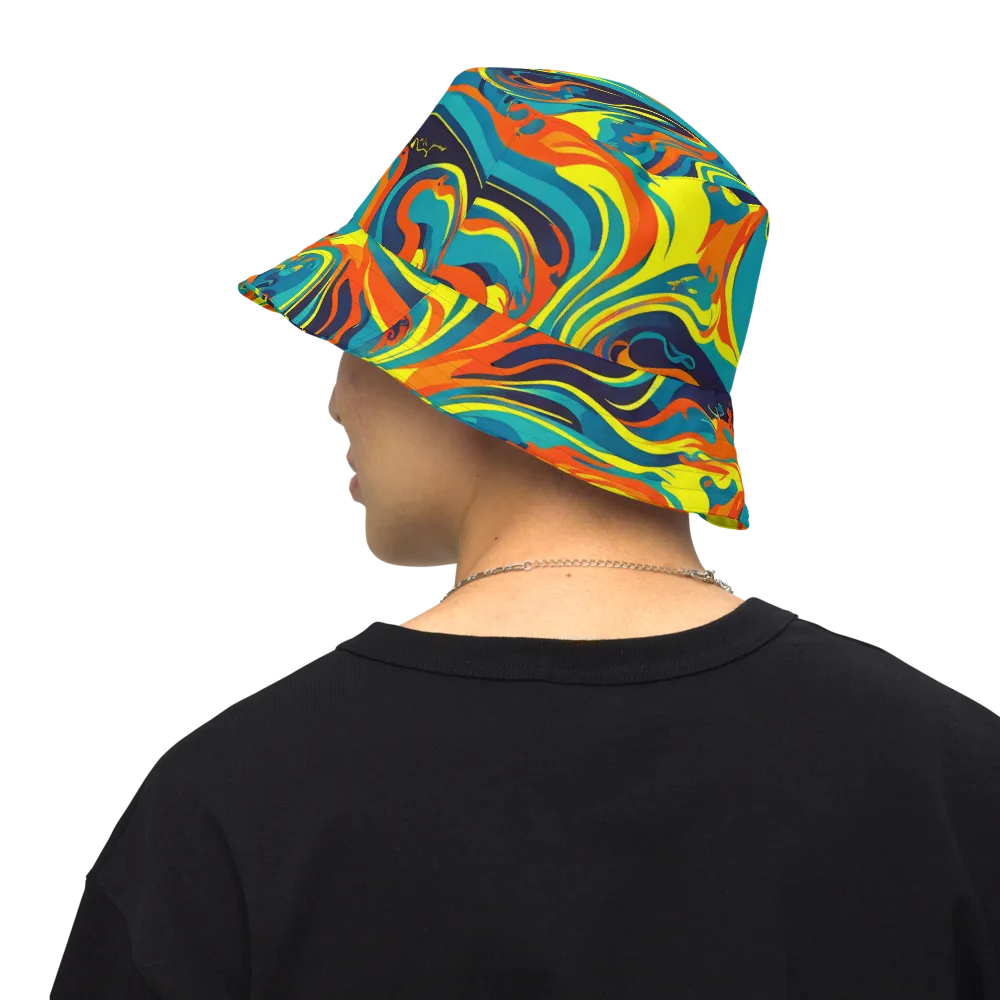 Mythic Maelstrom on Reversible Bucket Hat — Back Inside