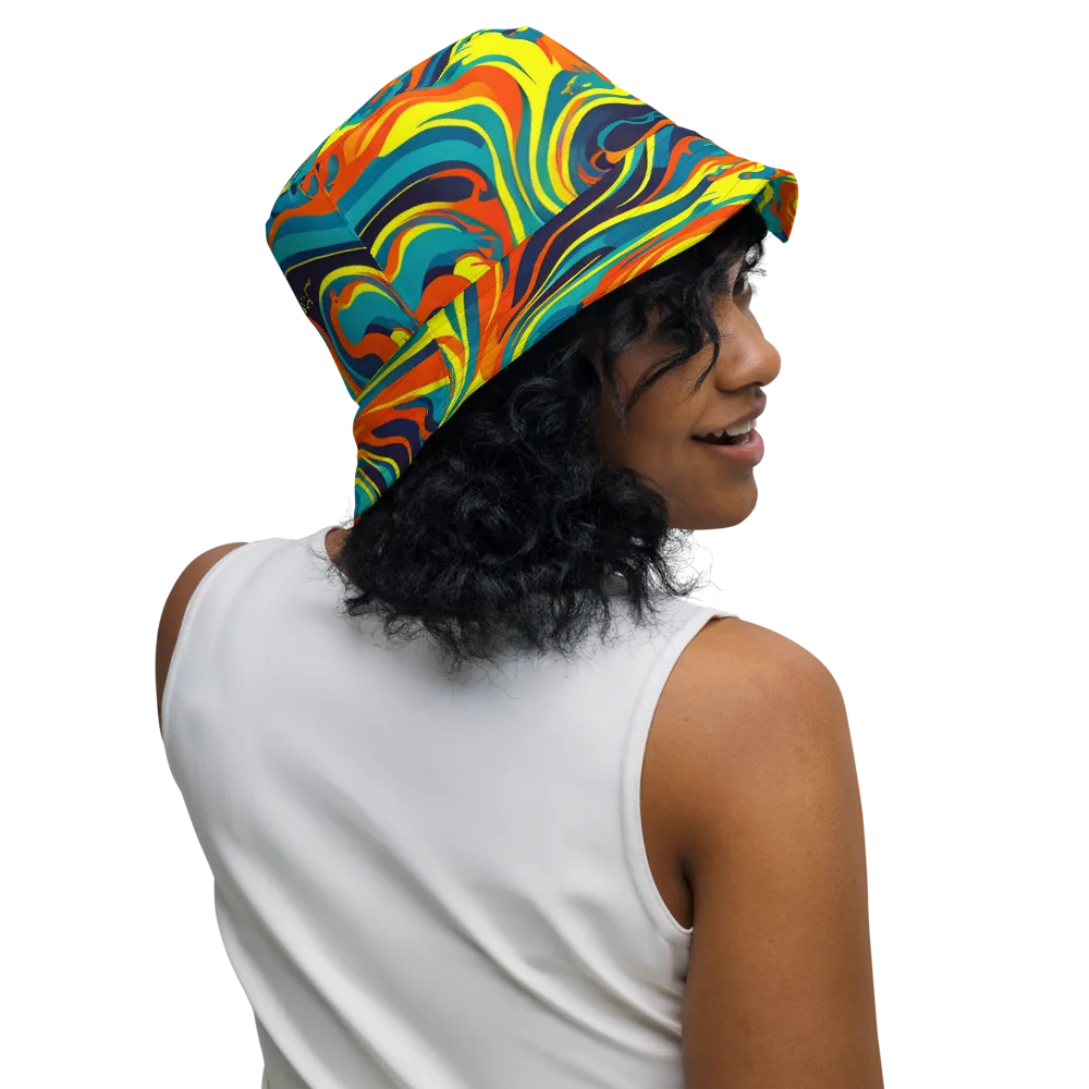 Mythic Maelstrom on Reversible Bucket Hat — Right Outside