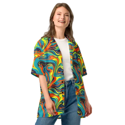 Mythic Maelstrom on a Button Shirt