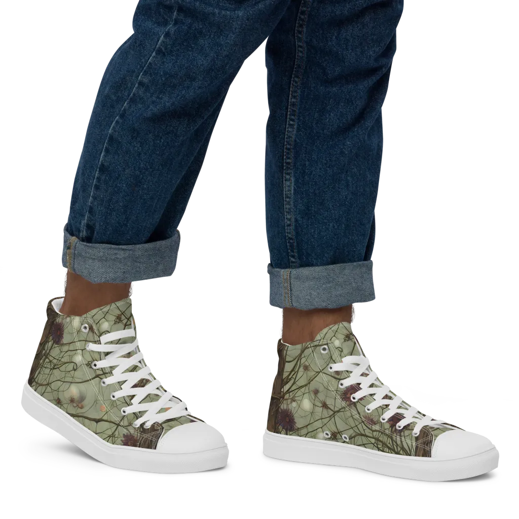 Kowch's Enigma on Men's High Top Canvas Shoes — Right