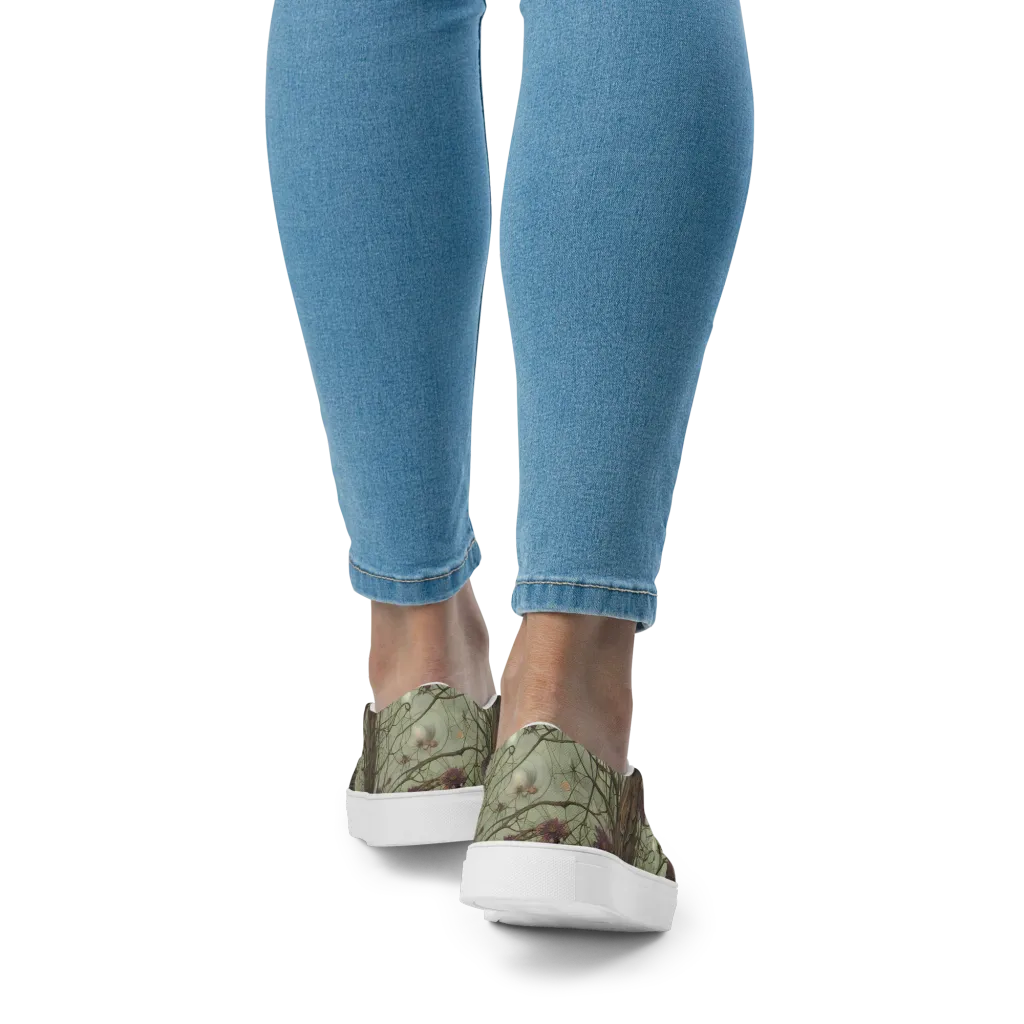 Kowch's Enigma on Women's Slip-On Canvas Shoes — Back