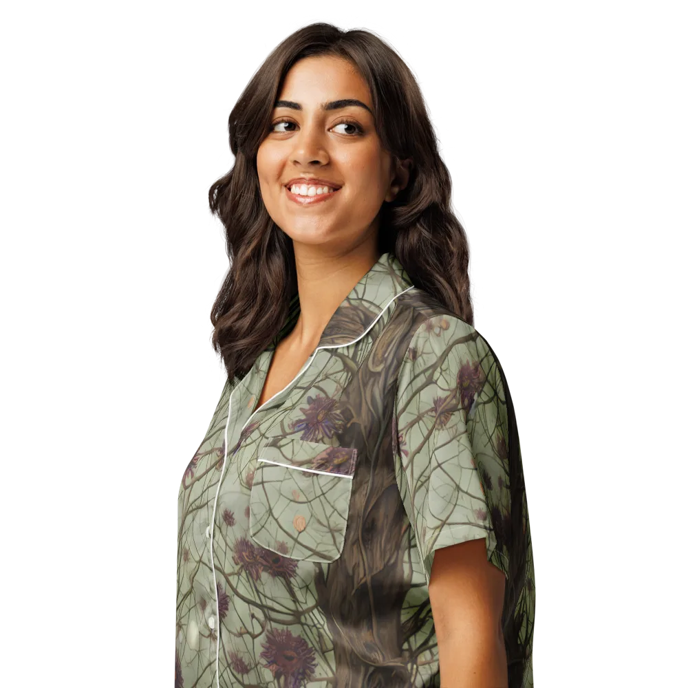Kowch's Enigma on Women's Short Sleeve Pajama Top — Left Front