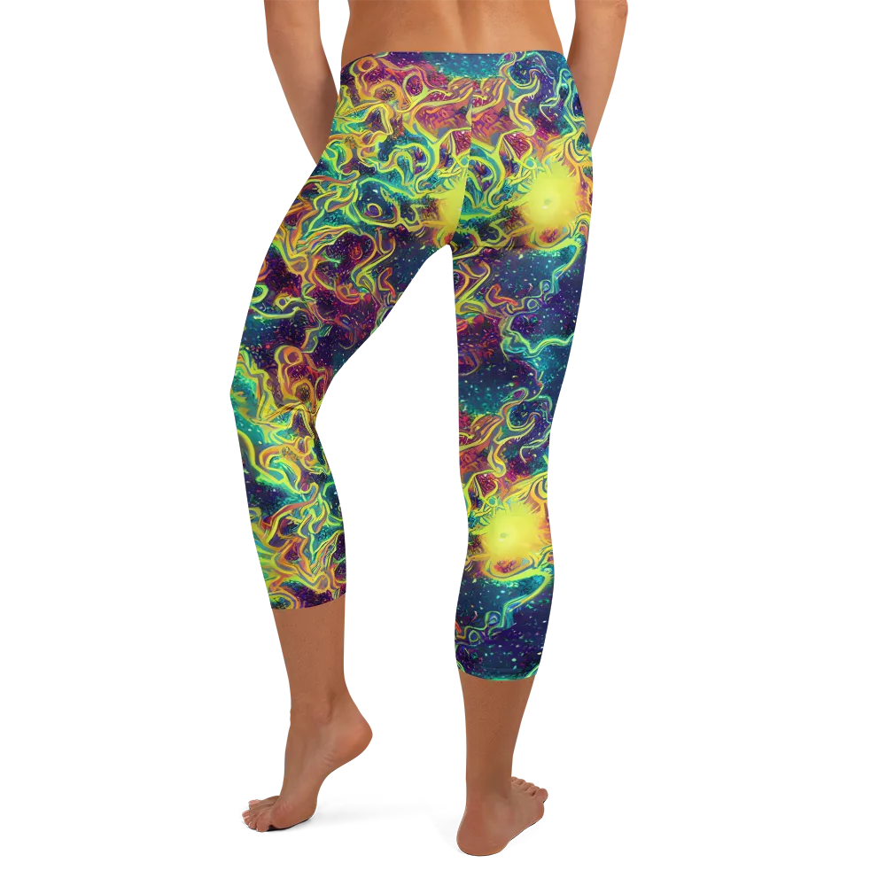 Echoed Pulses on Capri Leggings — Back
