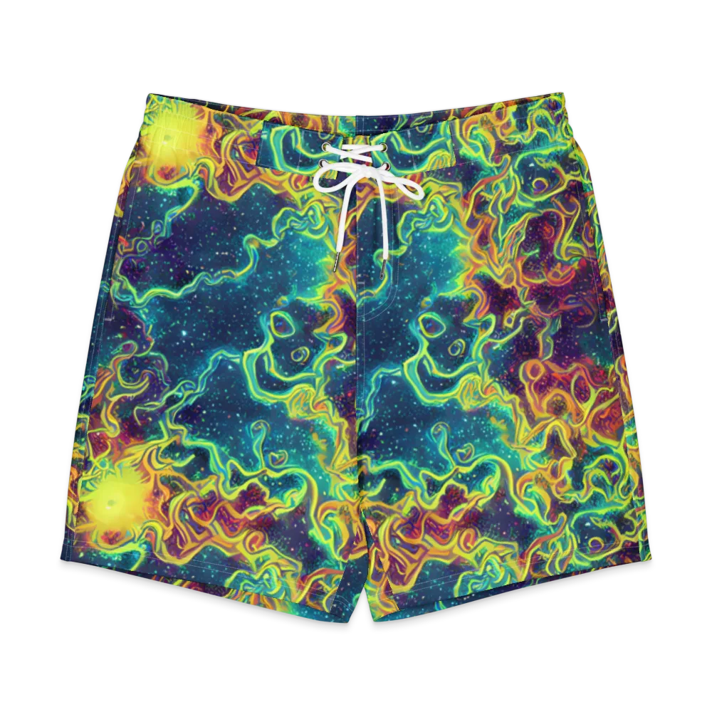 Echoed Pulses on Men's Board Shorts — Front