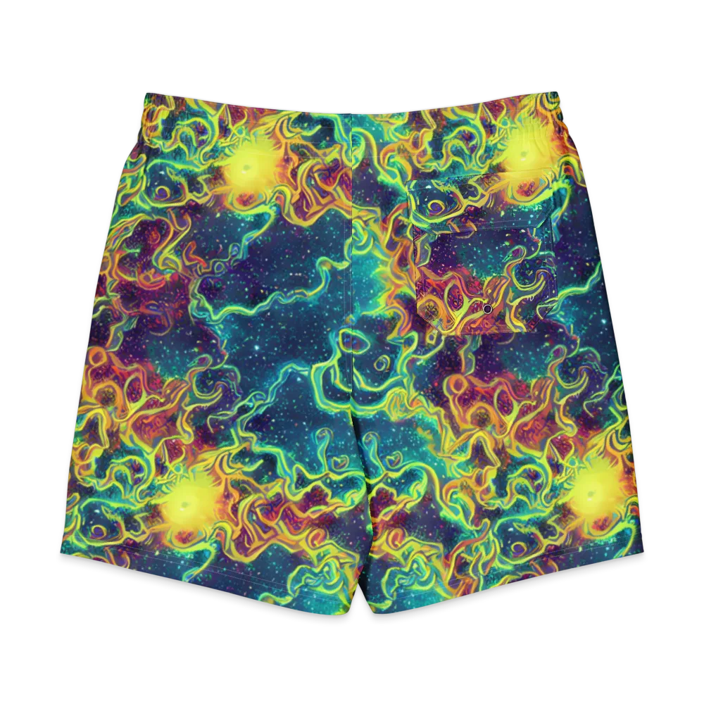 Echoed Pulses on Men's Board Shorts — Back