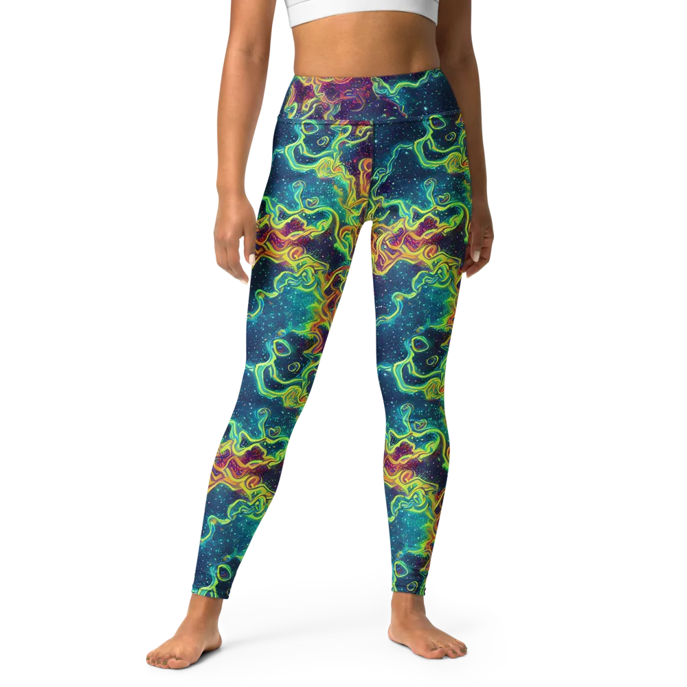 Echoed Pulses on Yoga Leggings — Front