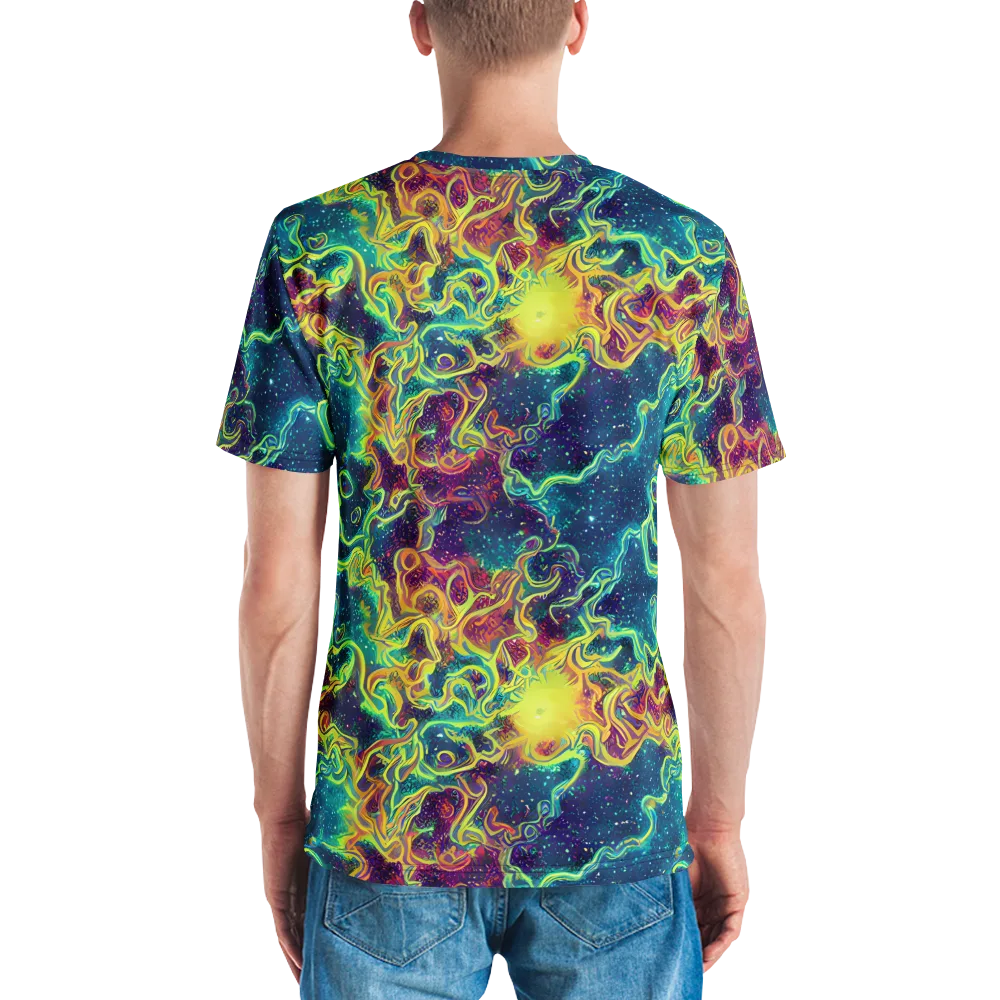 Echoed Pulses on Men's Crew Neck T-Shirt — Back