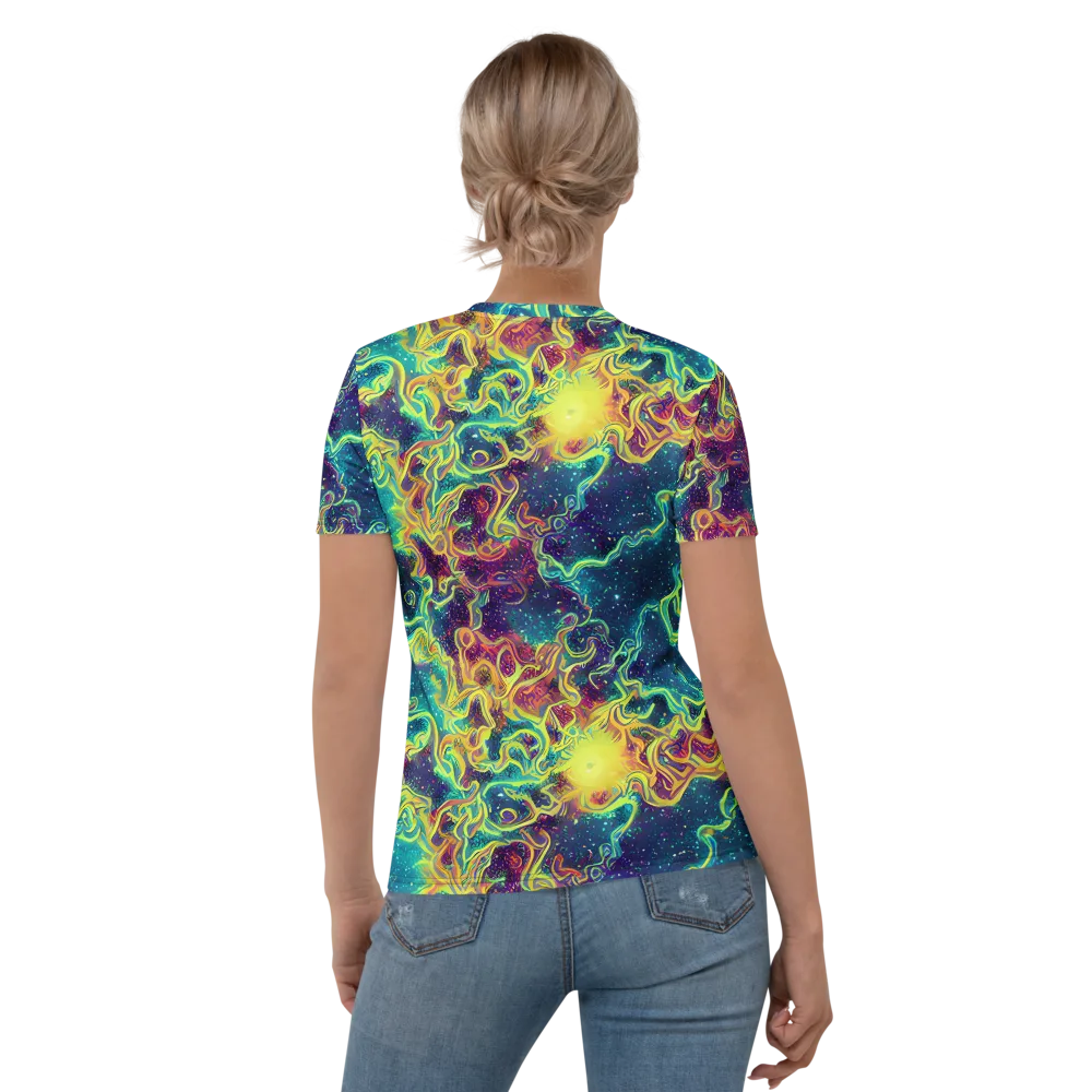 Echoed Pulses on Women's Crew Neck T-Shirt — Back