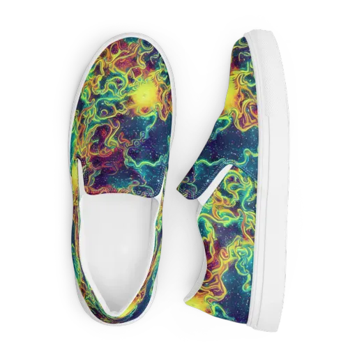 Echoed Pulses on a Men's Slip-On Canvas Shoes