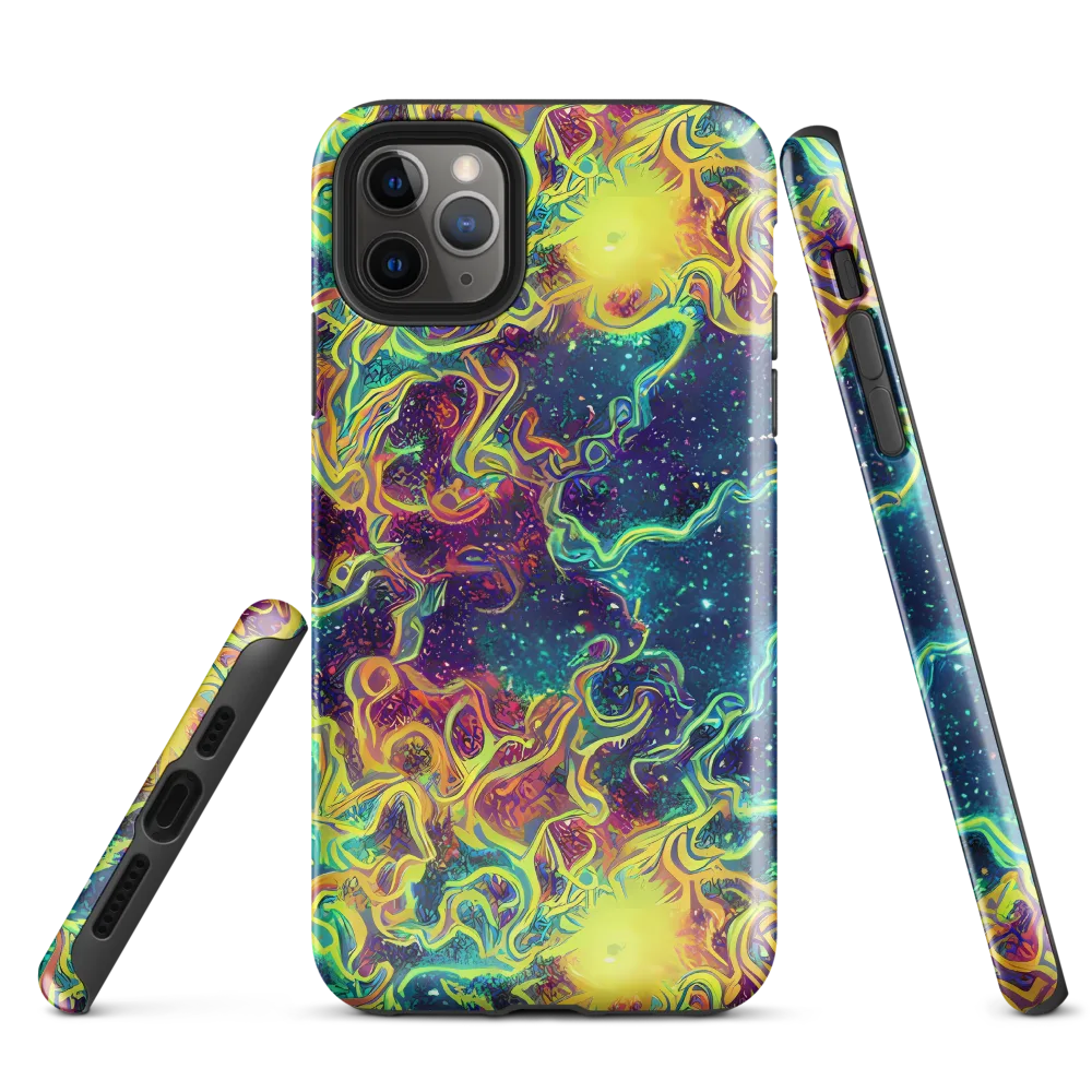 Echoed Pulses on Tough Case for iPhone® — Front