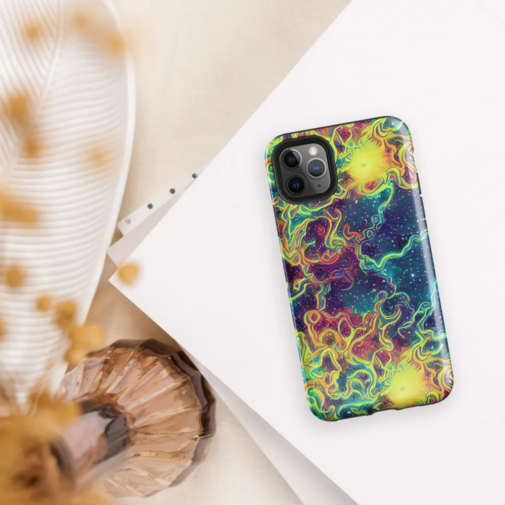 Echoed Pulses on Tough Case for iPhone® — Front