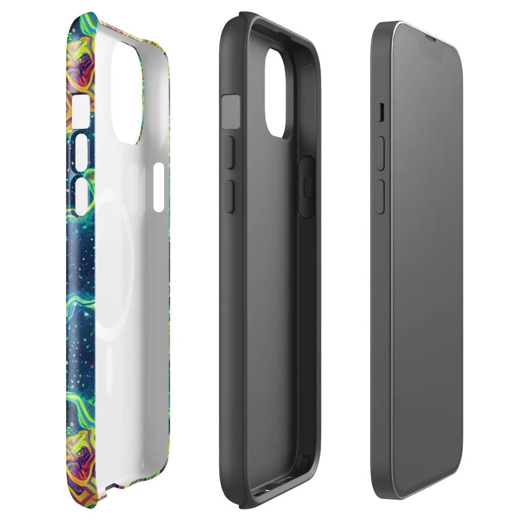 Echoed Pulses on MagSafe Tough Case for iPhone® — Front