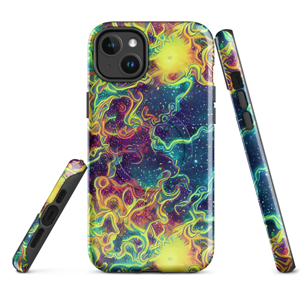 Echoed Pulses on MagSafe Tough Case for iPhone® — Front