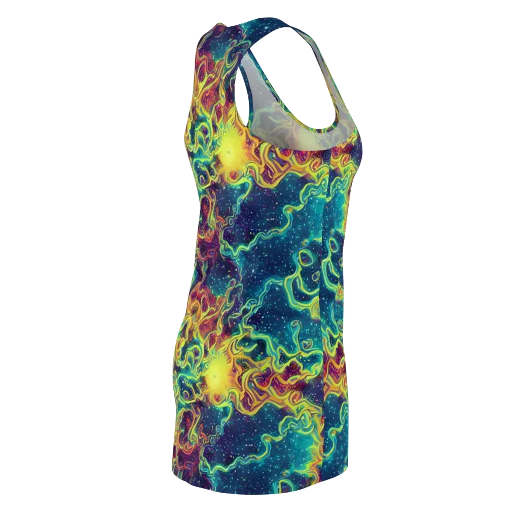 Echoed Pulses on Racerback Dress — Back Side