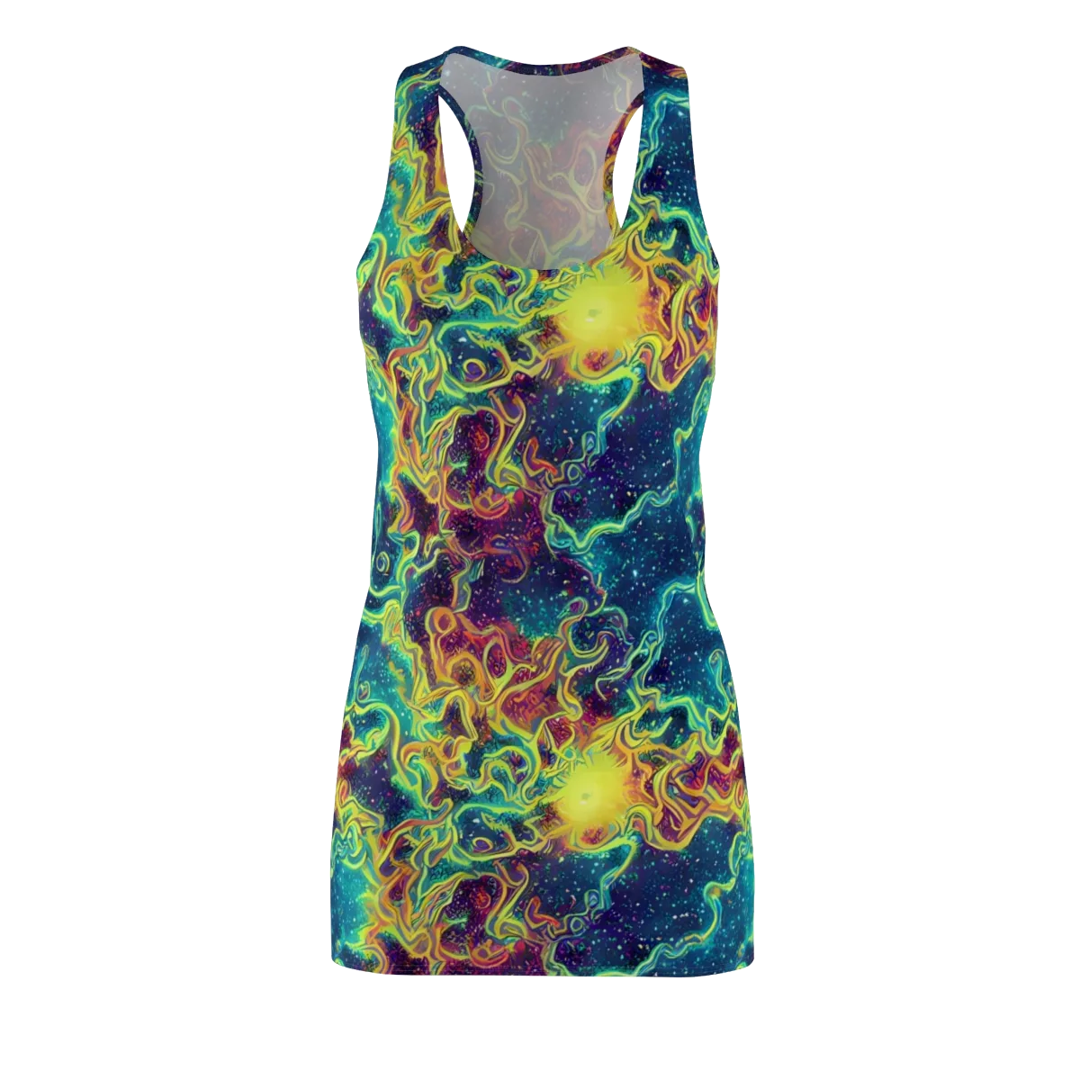 Echoed Pulses on Racerback Dress — Front