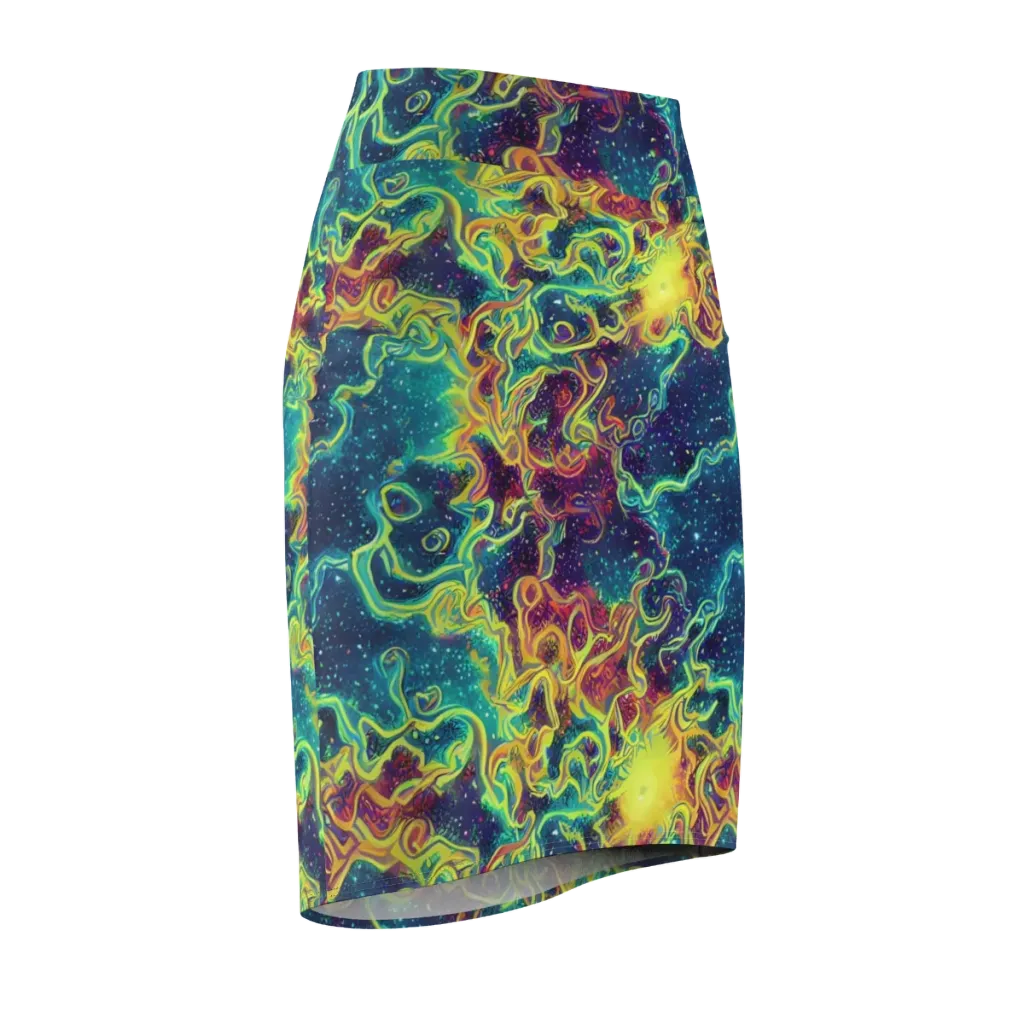 Echoed Pulses on Pencil Skirt — Front Side