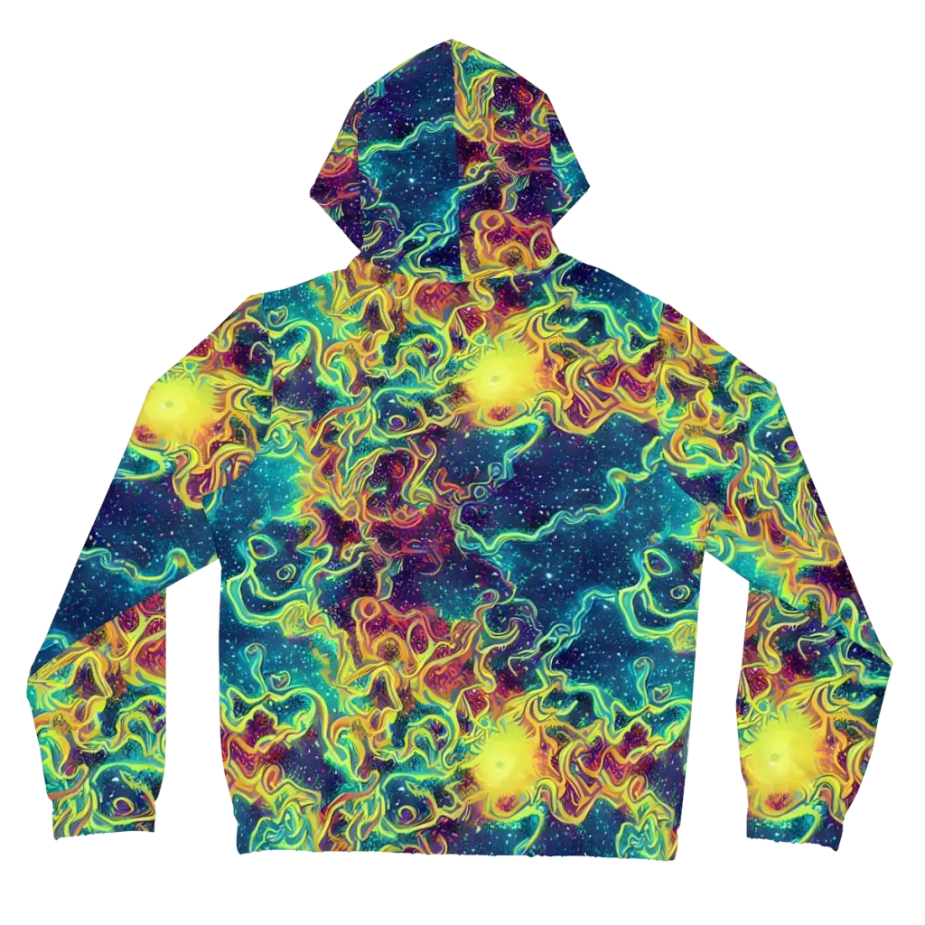 Echoed Pulses on Women's Full-Zip Hoodie — Back
