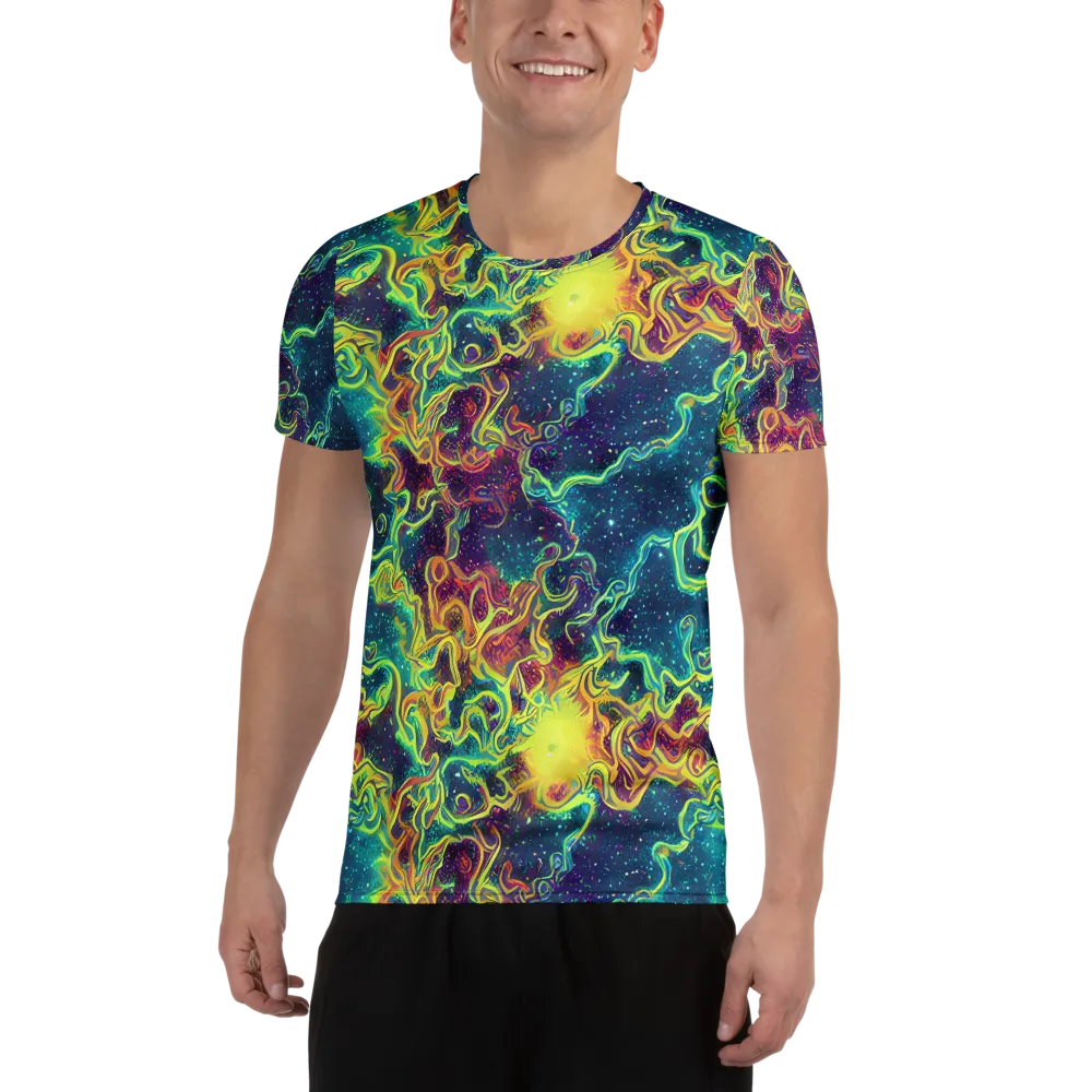 Echoed Pulses on Men's Athletic T-Shirt — Front