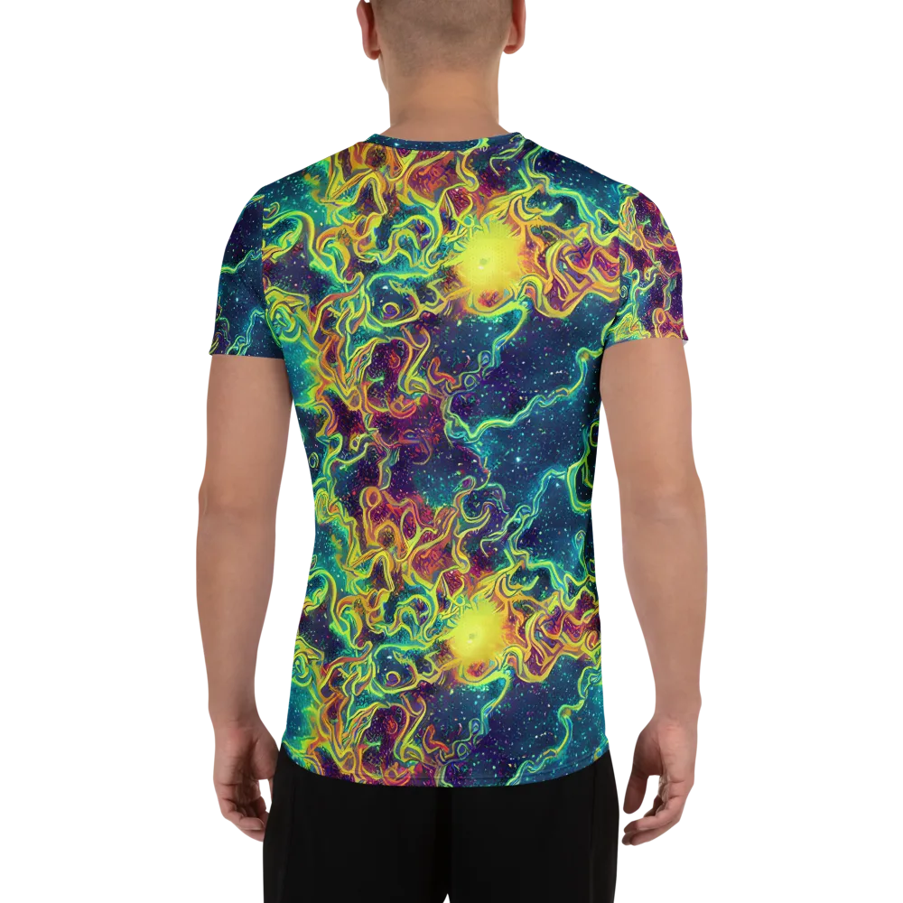 Echoed Pulses on Men's Athletic T-Shirt — Back