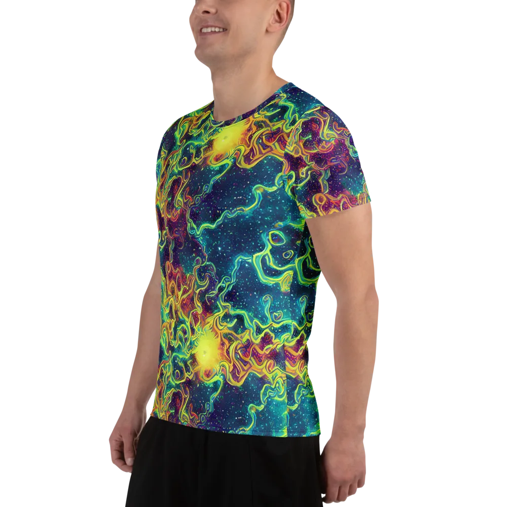 Echoed Pulses on Men's Athletic T-Shirt — Left